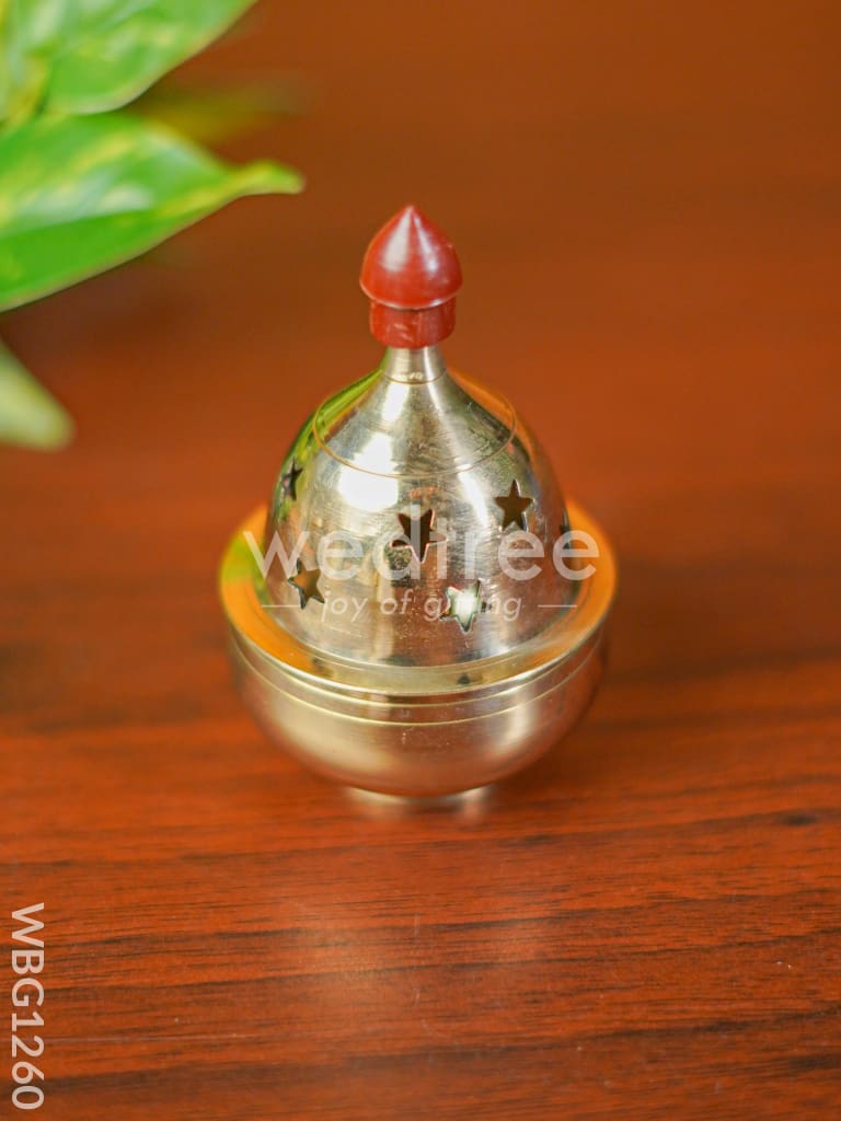 Brass Jali Akhand Diya - 4 inch - WBG1260