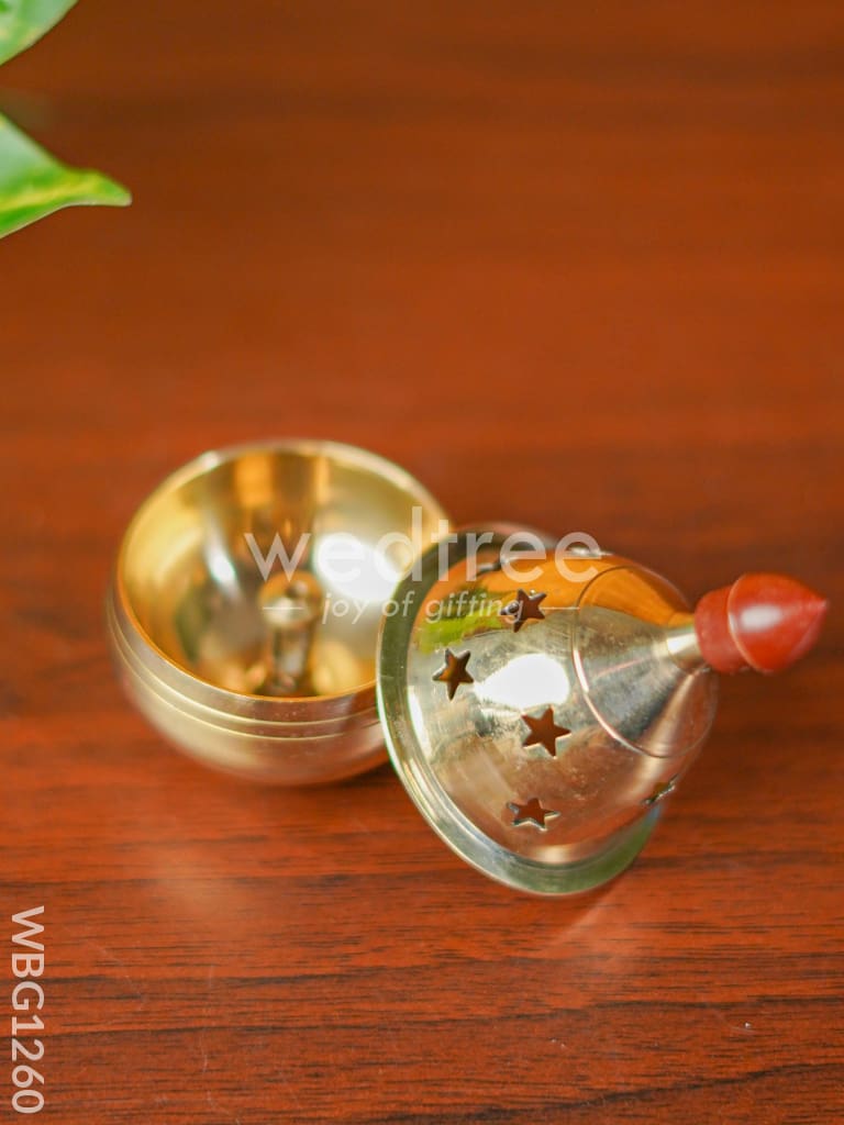 Brass Jali Akhand Diya - 4 inch - WBG1260