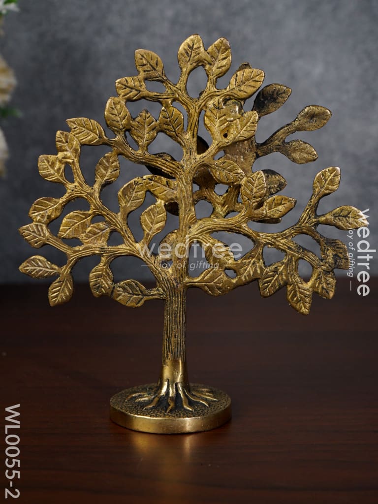 Brass Kalpavriksha Tree - Black Antique Finish - WL0055-2