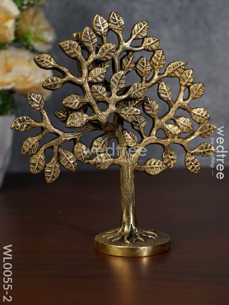 Brass Kalpavriksha Tree - Black Antique Finish - WL0055-2