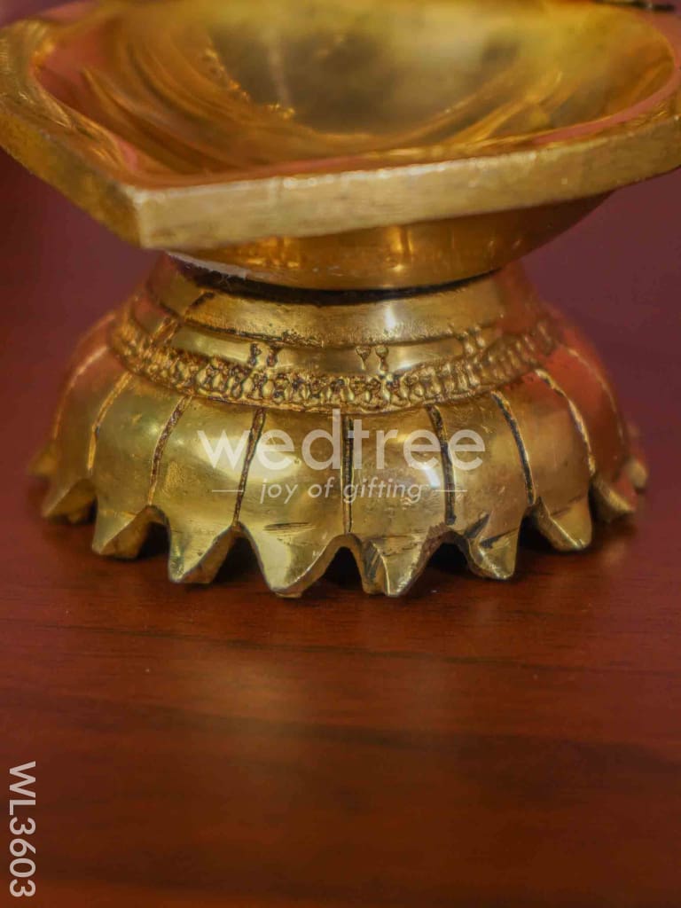 Brass Kalpavriksha Tree Diya with Base - WL3603