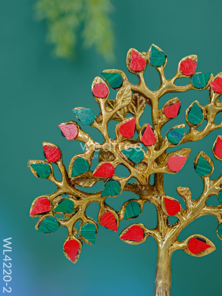 Brass Kalpavriksha Tree with Tile Work - WL4220