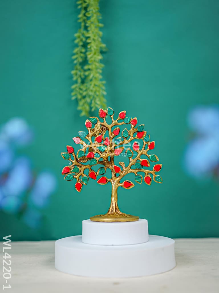 Brass Kalpavriksha Tree with Tile Work - WL4220