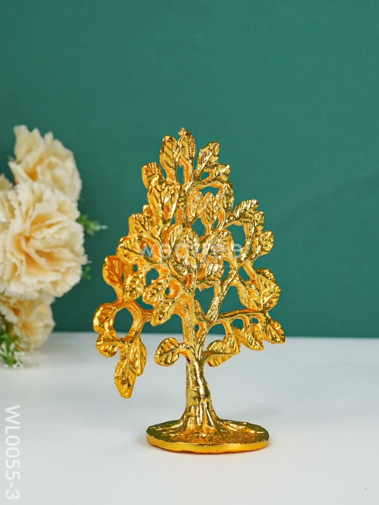 Brass Kalpavriksha Tree - Yellow Antique Finish - WL0055-3