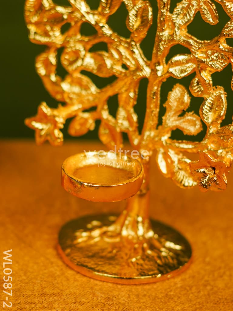 Brass Kalpavriksha with T-Light Holder - WL0587-2