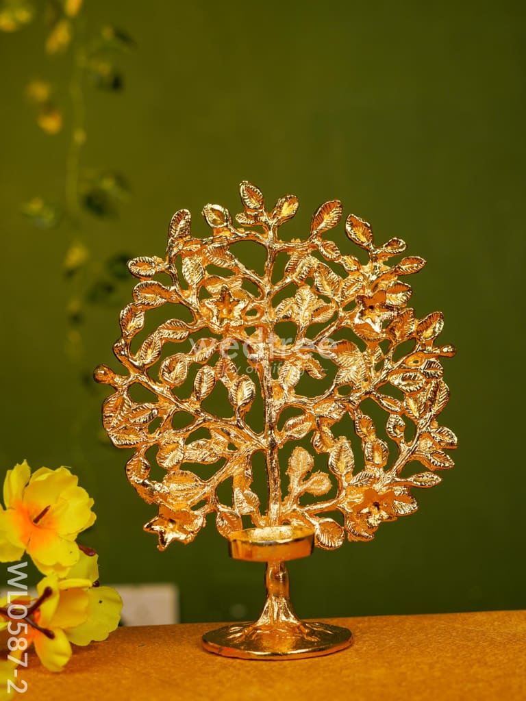 Brass Kalpavriksha with T-Light Holder - WL0587-2