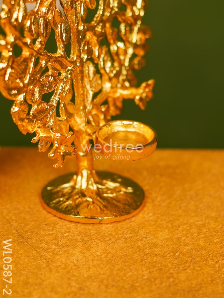 Brass Kalpavriksha with T-Light Holder - WL0587-2