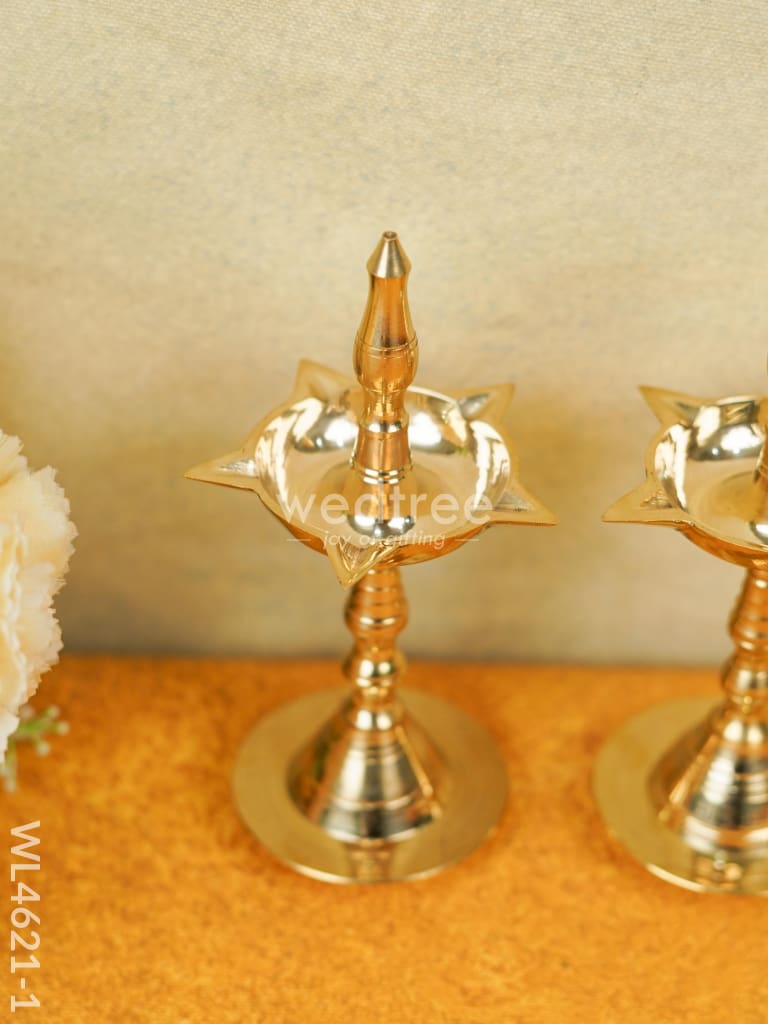 Brass Kerala Diya - Set of 2 - WL4621