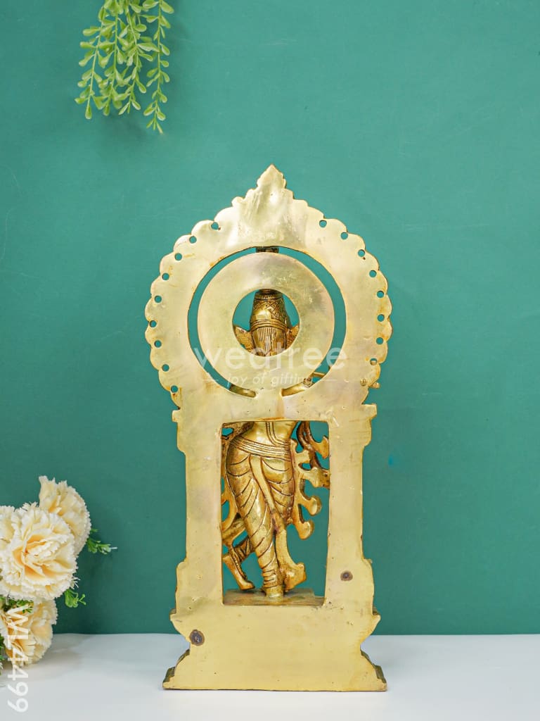 Brass Krishna Idol with Flute - WL4499