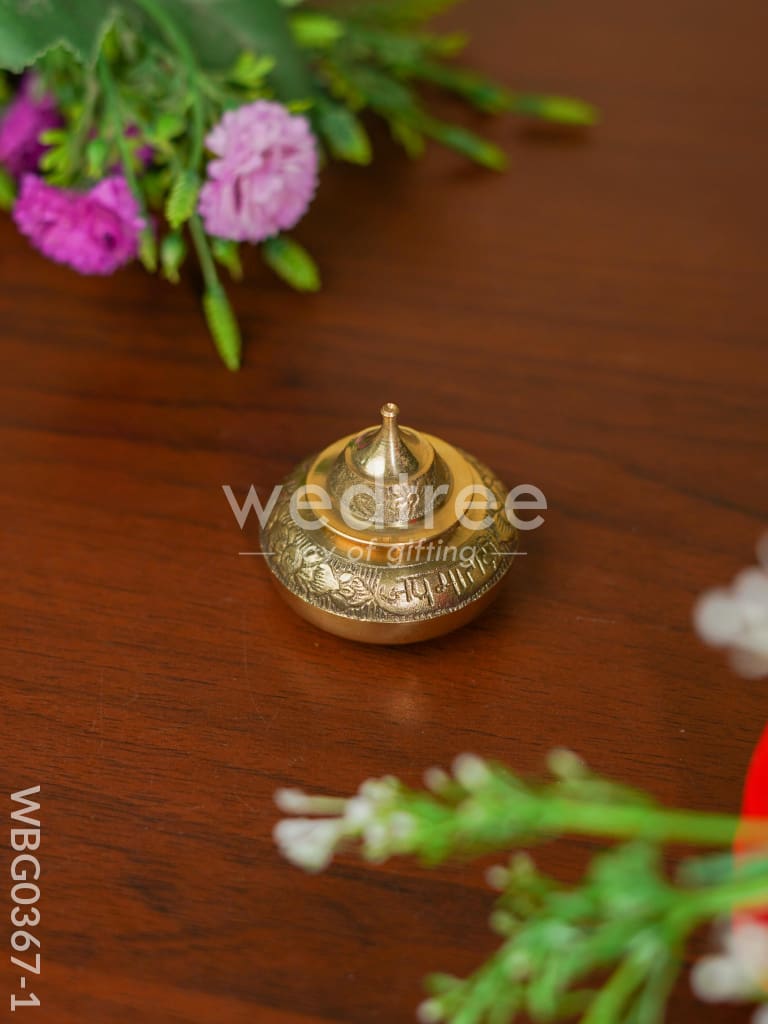 Brass KumKum Box - WBG0367
