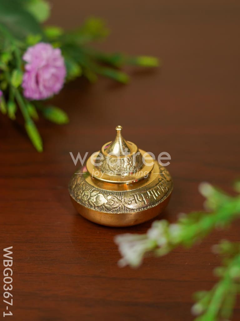 Brass KumKum Box - WBG0367
