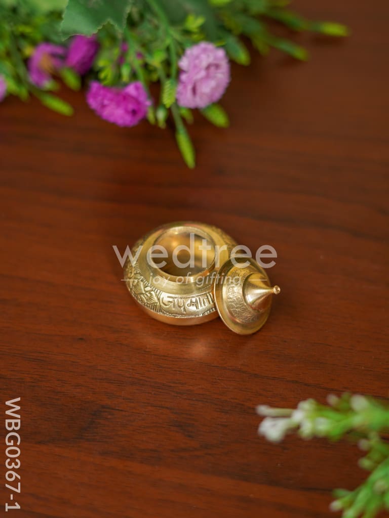 Brass KumKum Box - WBG0367