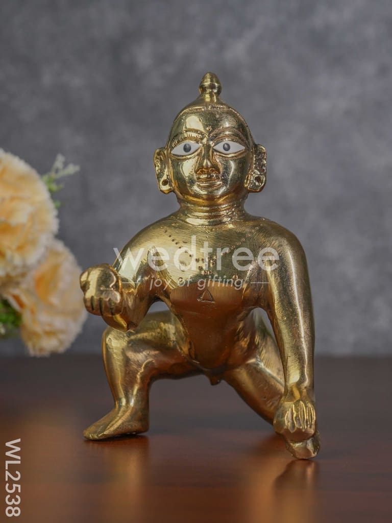 Brass Laddu Gopal 6.5 inch - WL2538