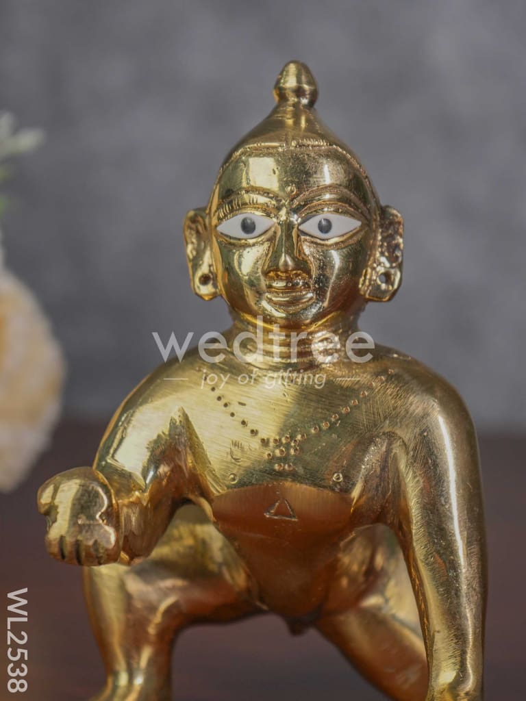 Brass Laddu Gopal 6.5 inch - WL2538