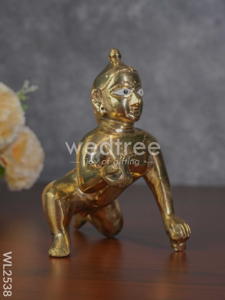 Brass Laddu Gopal 6.5 inch - WL2538