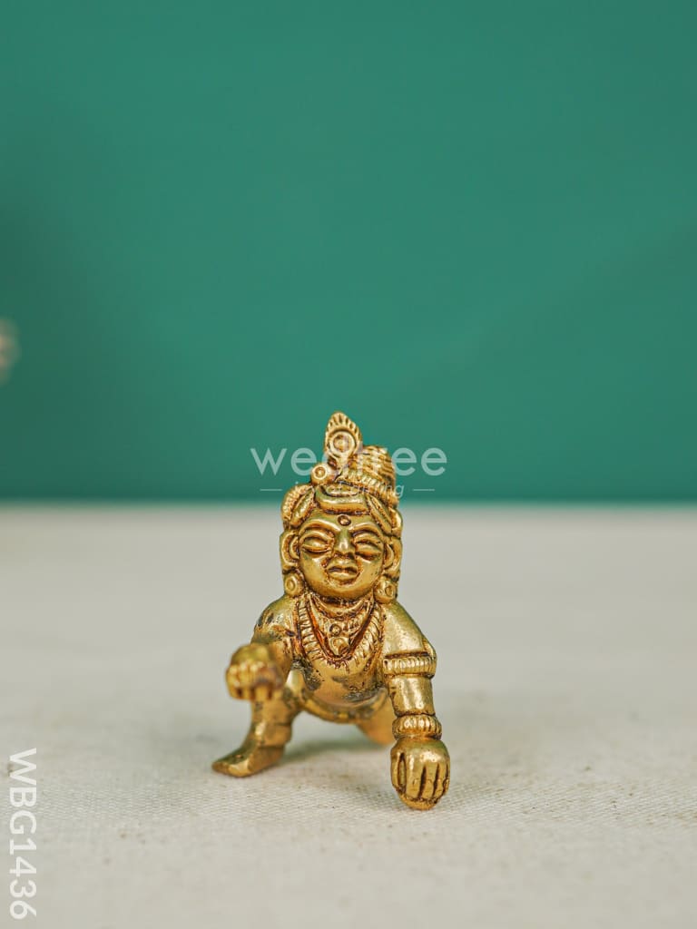 Brass Laddu Gopal Figurines - 2 inch - WBG1436
