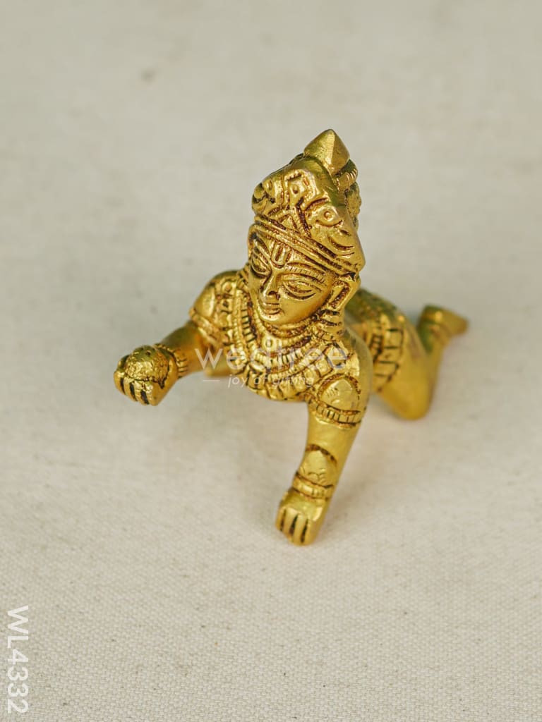 Brass Laddu Gopal Figurines - 3.5 inch - WL4332