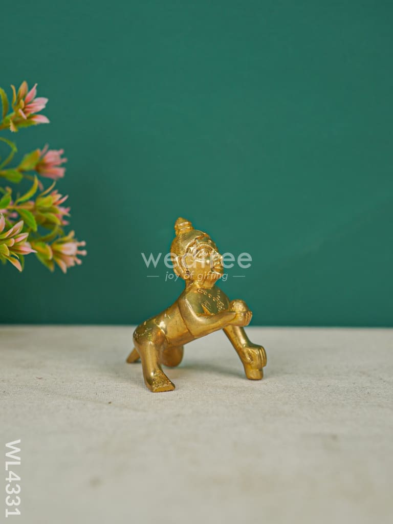Brass Laddu Gopal Figurines - 3 inch - WL4331