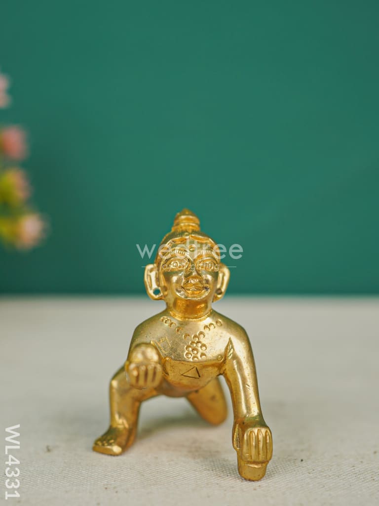 Brass Laddu Gopal Figurines - 3 inch - WL4331