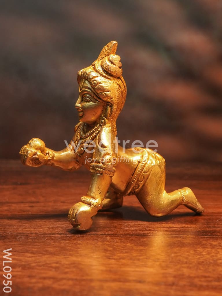 Brass Laddu Gopal Medium Size - WL0950