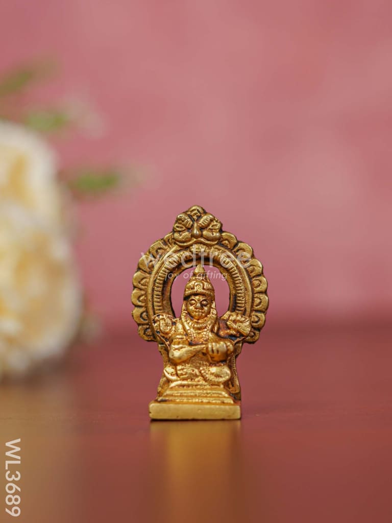 Brass Lakshmi Ganesha Saraswathi Idols in Frame - Set of 3 - WL3689