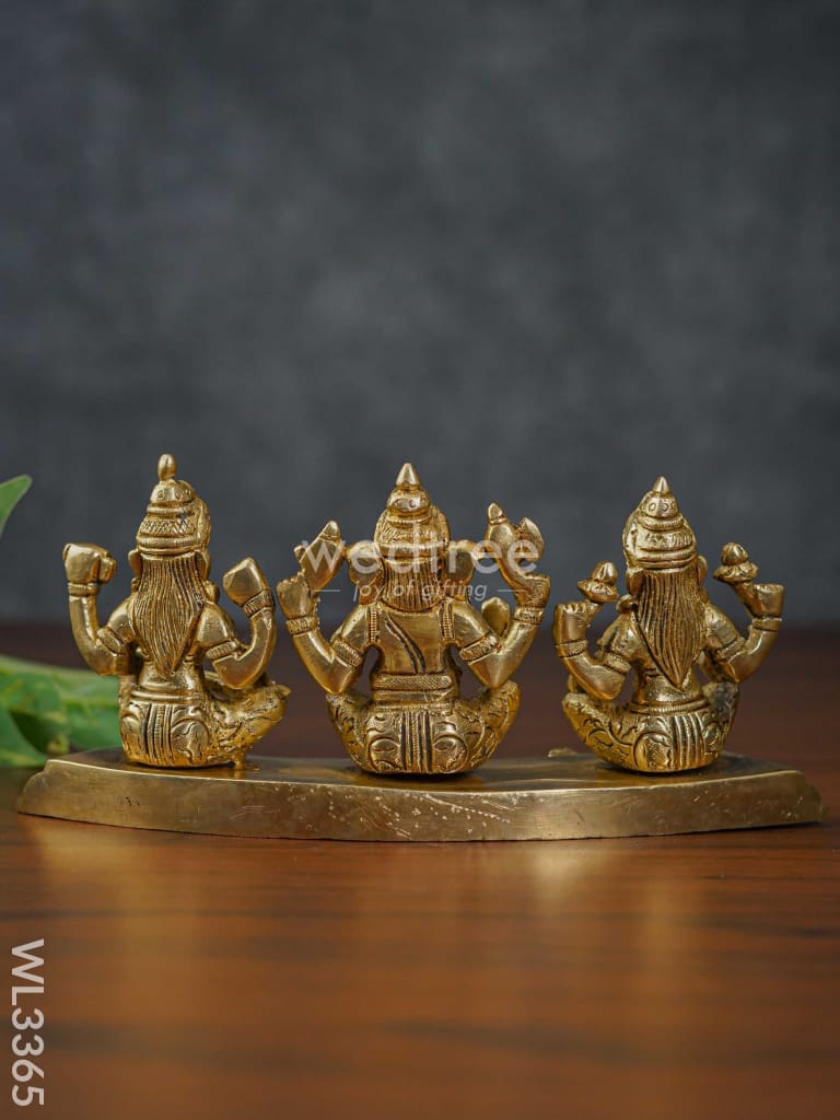 Brass Lakshmi Ganesha Saraswathi - WL3365