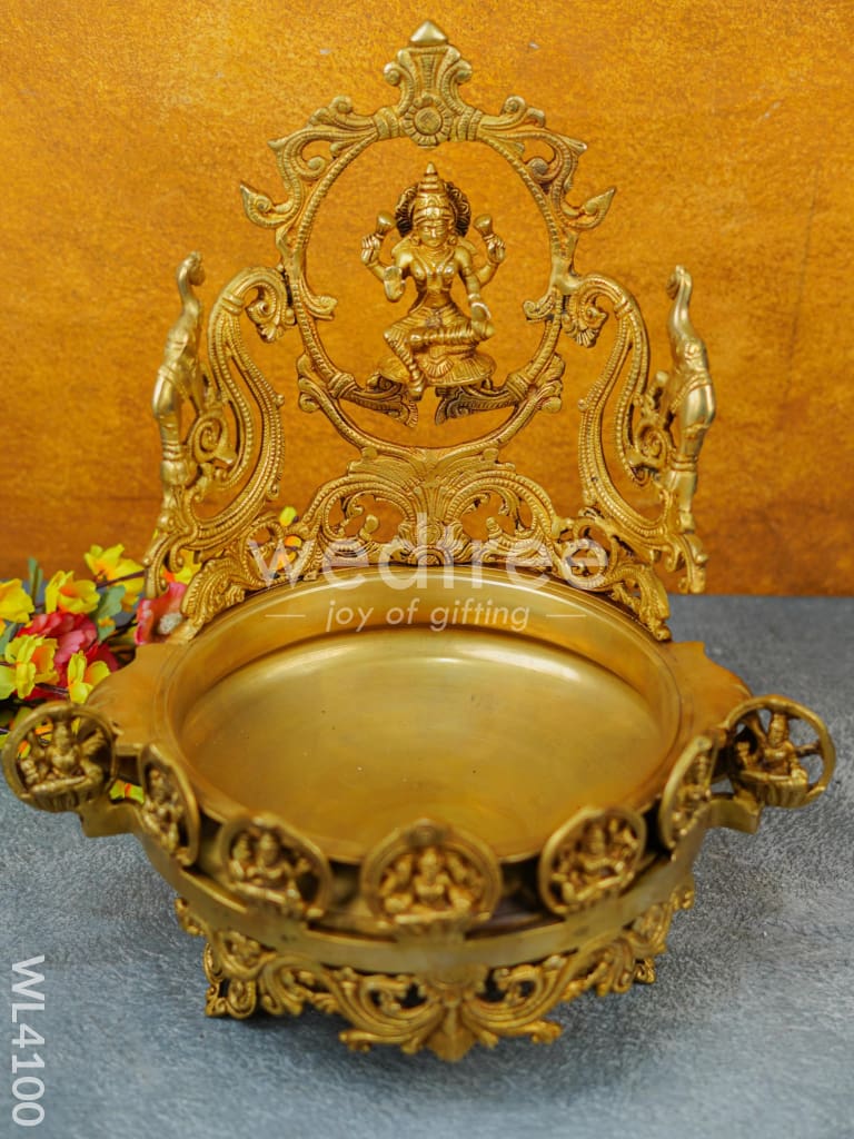 Brass Lakshmi Urli with Ashtalakshmi - WL4100