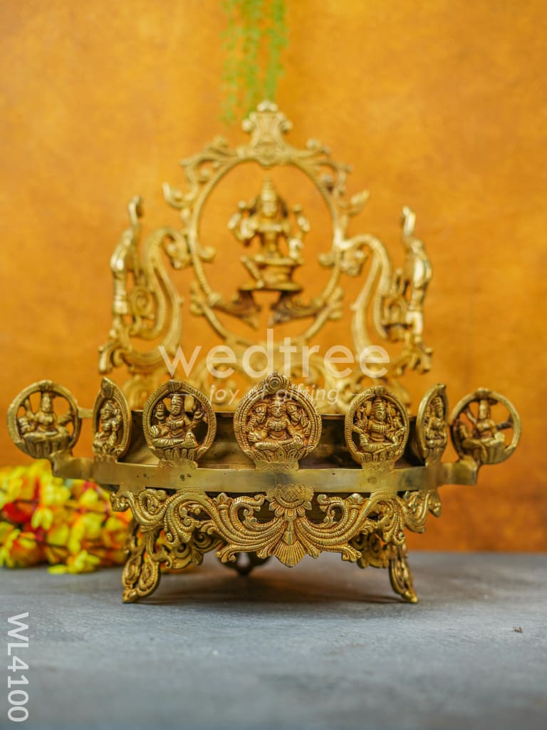 Brass Lakshmi Urli with Ashtalakshmi - WL4100