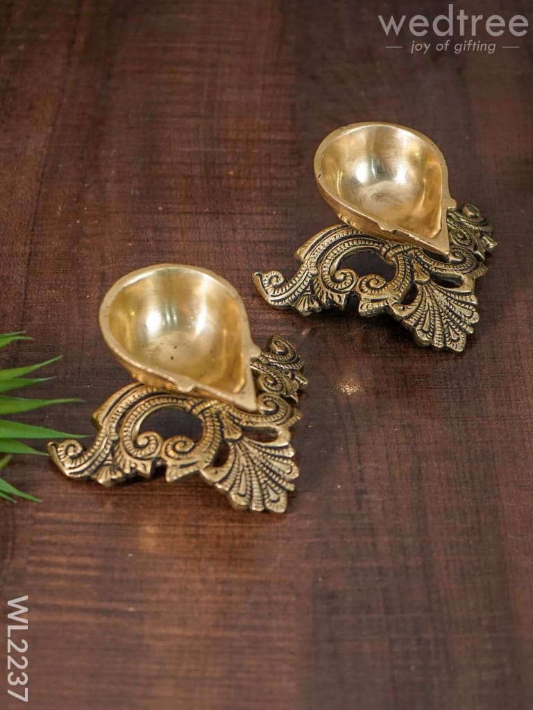 Brass Leaf Shaped Diya - WL2237