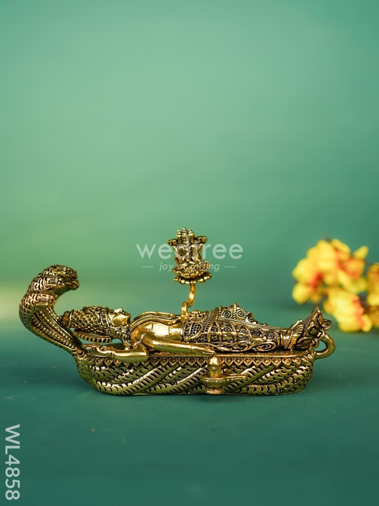 Brass Lord Padmanabha Swamy Idol - 8 inch - WL4858