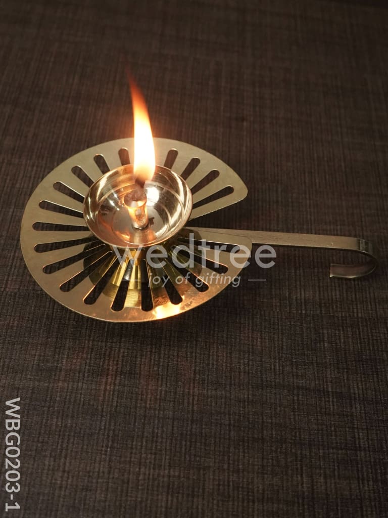 Brass Lotus Leaf Shaped Diya - WBG0203