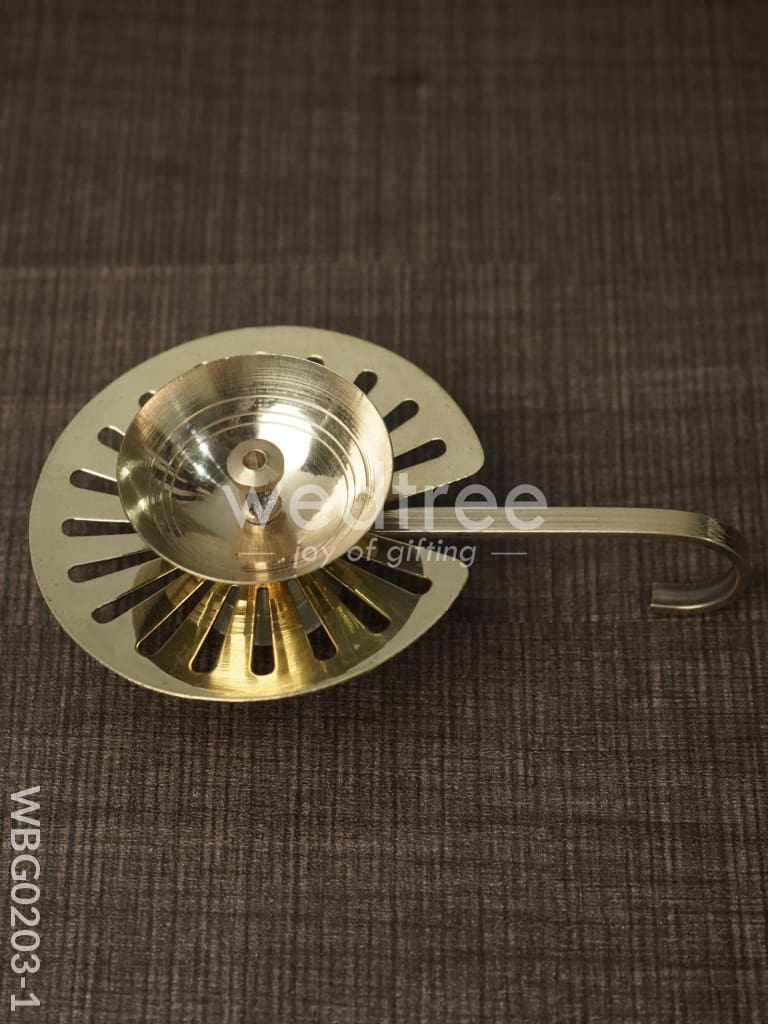Brass Lotus Leaf Shaped Diya - WBG0203