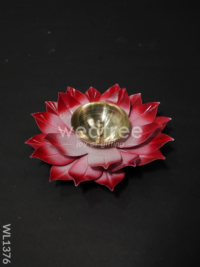 Brass Lotus Shaped Diya - WL1376