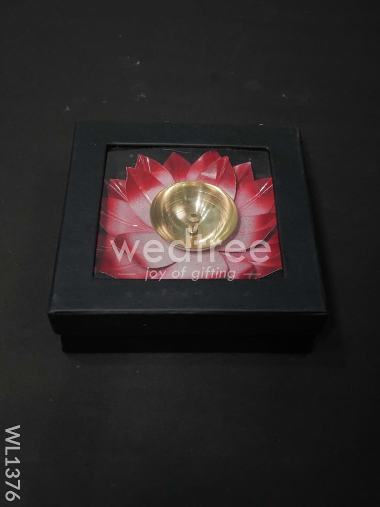 Brass Lotus Shaped Diya - WL1376