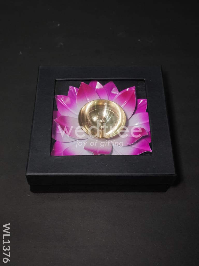 Brass Lotus Shaped Diya - WL1376