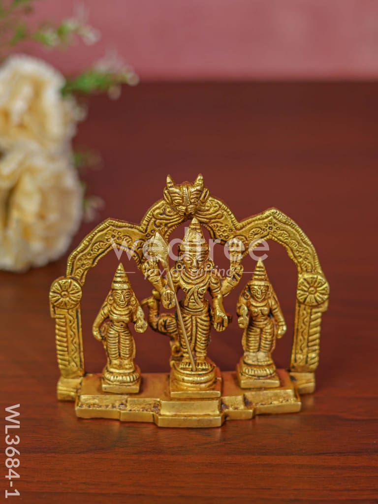 Brass Murugan Valli Deivanai in Frame - WL3684
