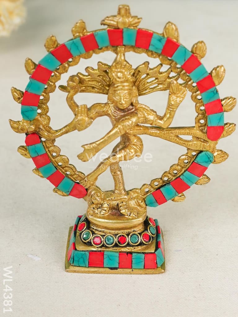 Brass Nataraja with Tile Work - WL4381