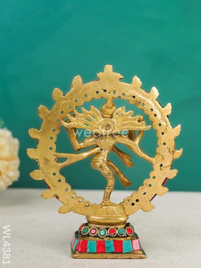 Brass Nataraja with Tile Work - WL4381