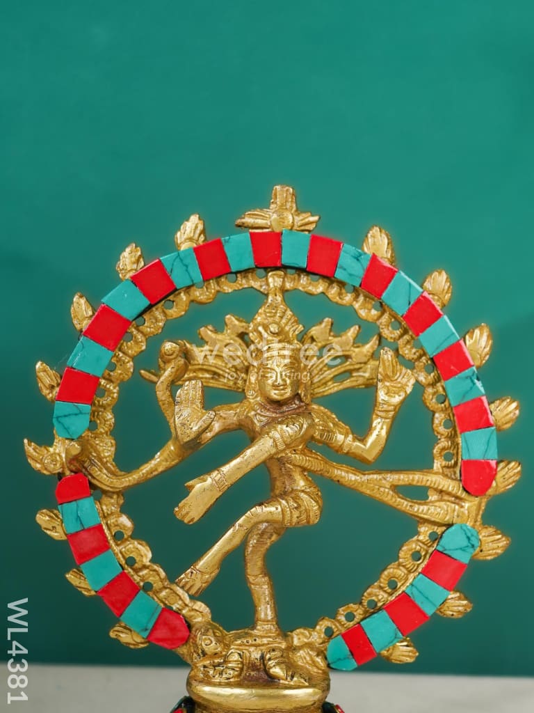 Brass Nataraja with Tile Work - WL4381