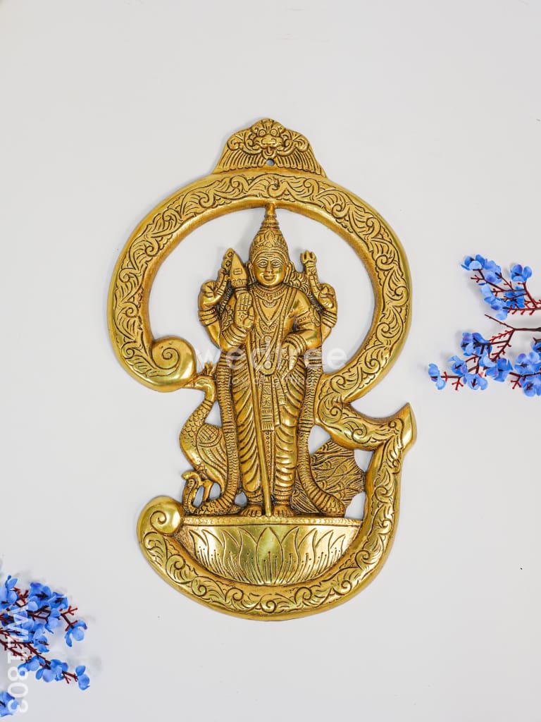 Brass Om Murugan Wall Hanging - WL1803