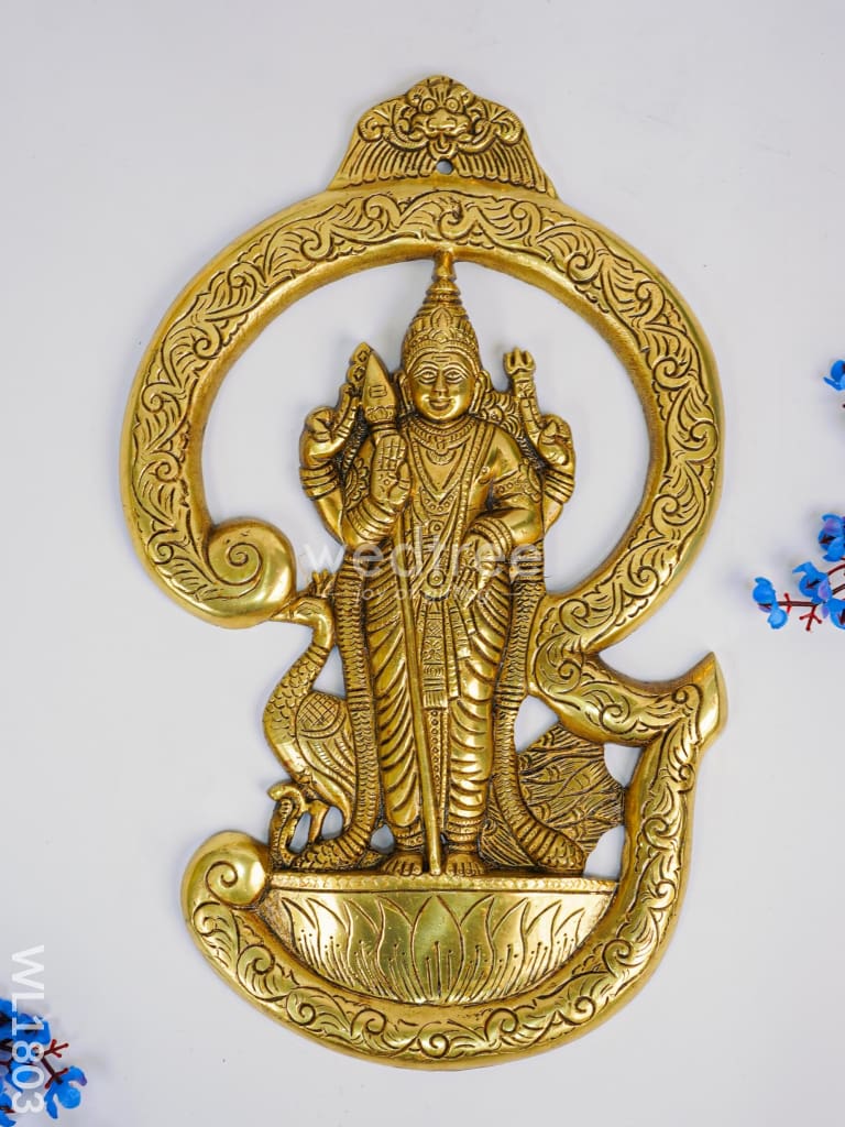 Brass Om Murugan Wall Hanging - WL1803