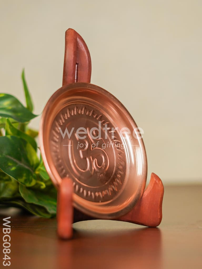 Brass Om Plate - Copper Coated - 4.5 inch - WBG0843
