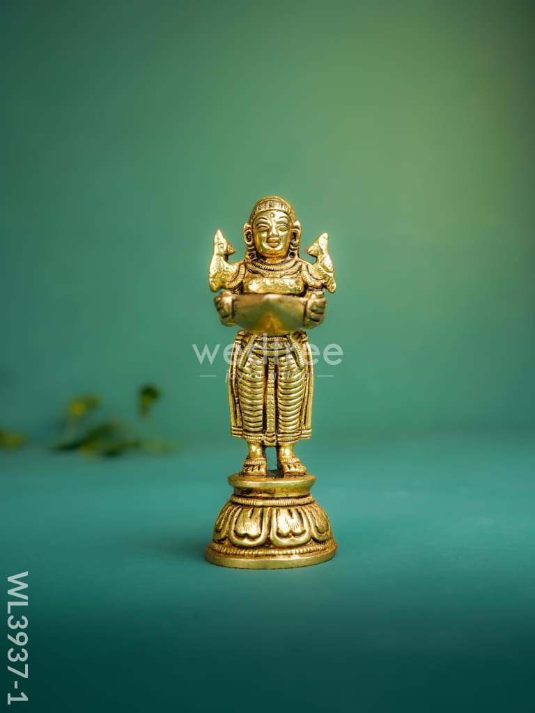 Brass Paavai Diya - Set of 2 - WL3937