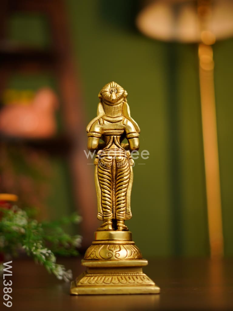 Brass Paavai Vilakku on Square Podium - WL3869
