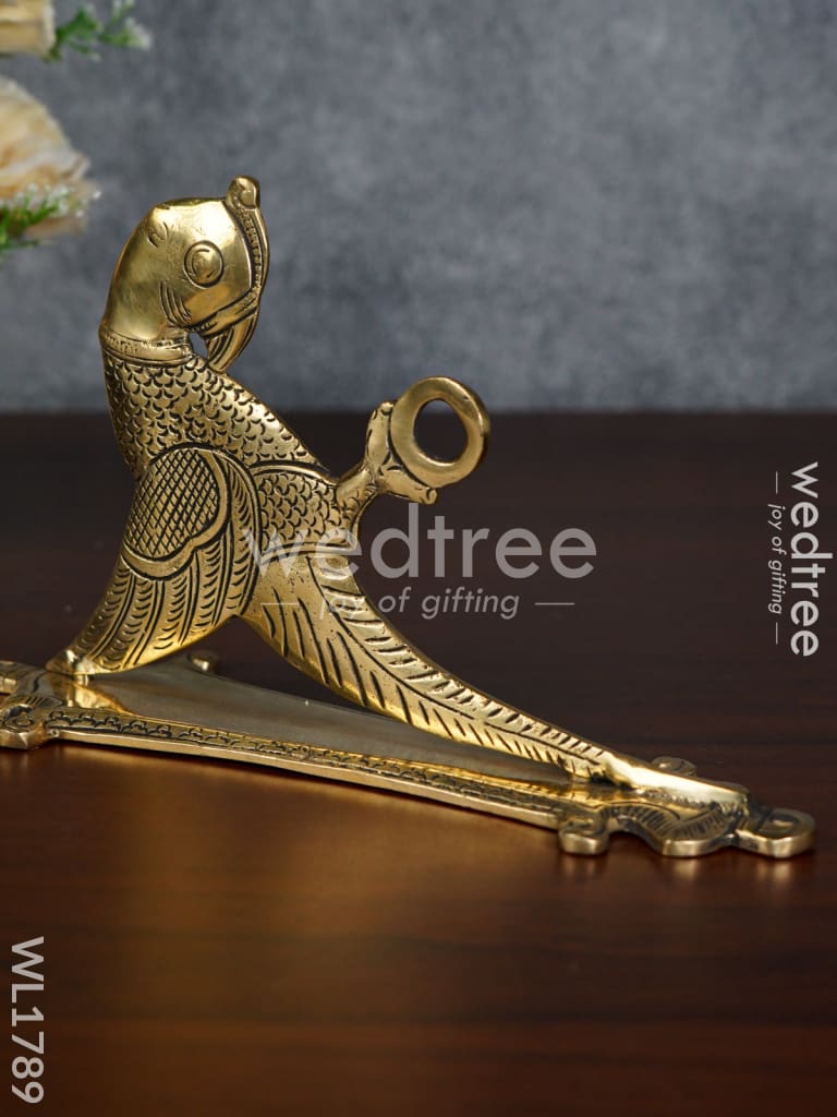 Brass Parrot Bracket (Black Antique Finish) - WL1789