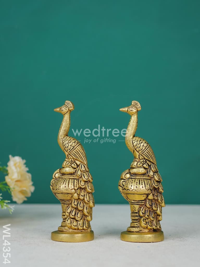 Brass Peacock Idol ( Set Of 2 ) - WL4354