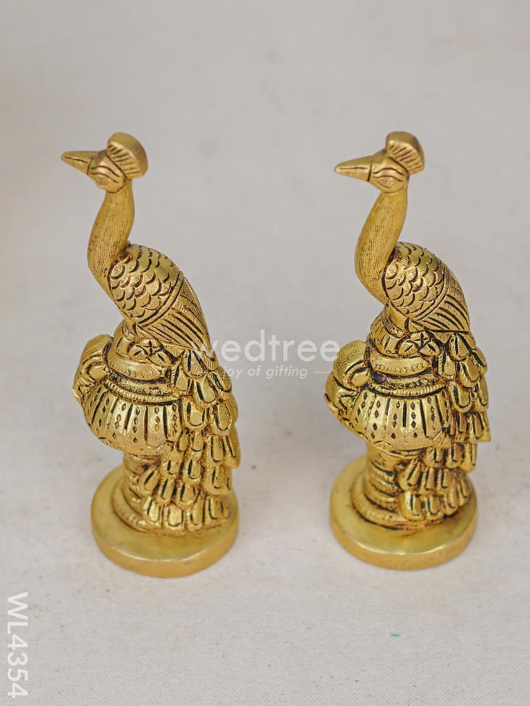 Brass Peacock Idol ( Set Of 2 ) - WL4354