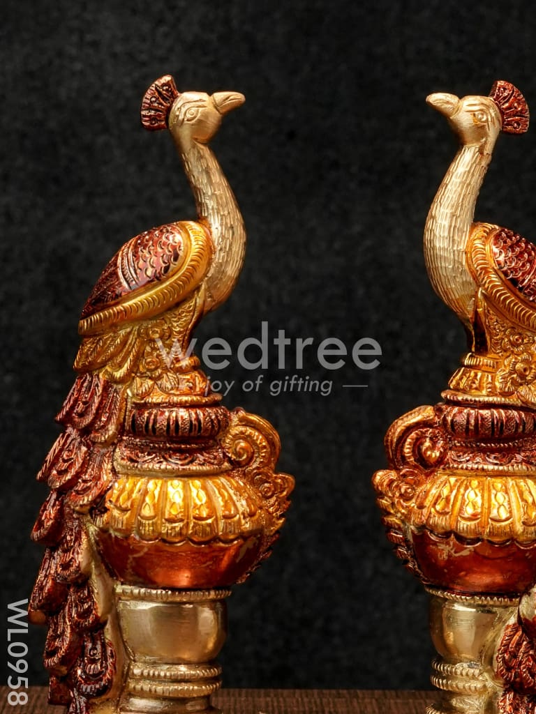 Brass Peacock on Stand - WL0958