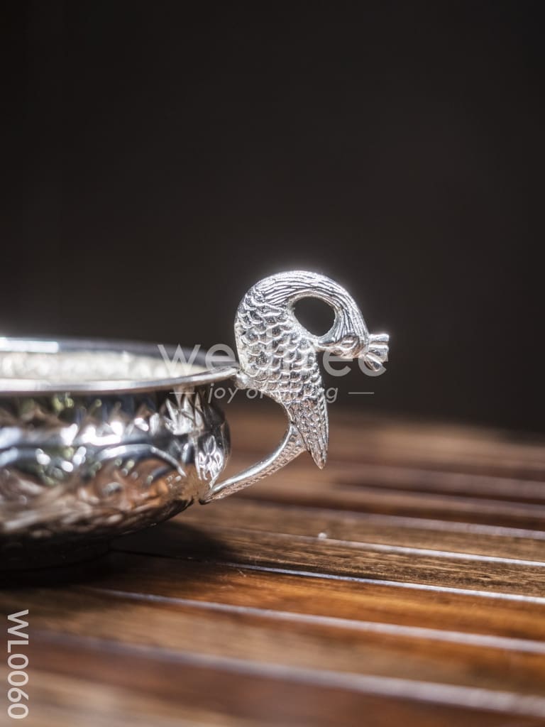 Brass Peacock Urli - WL0060