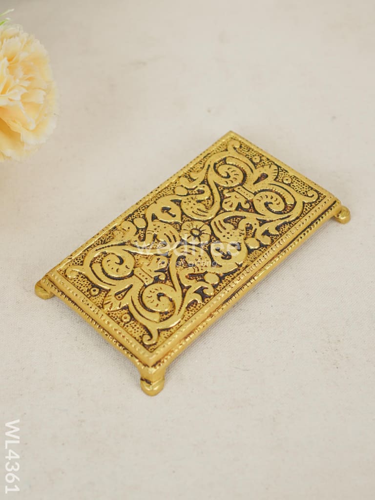 Brass Pooja Chowki - Rectangle - WL4361